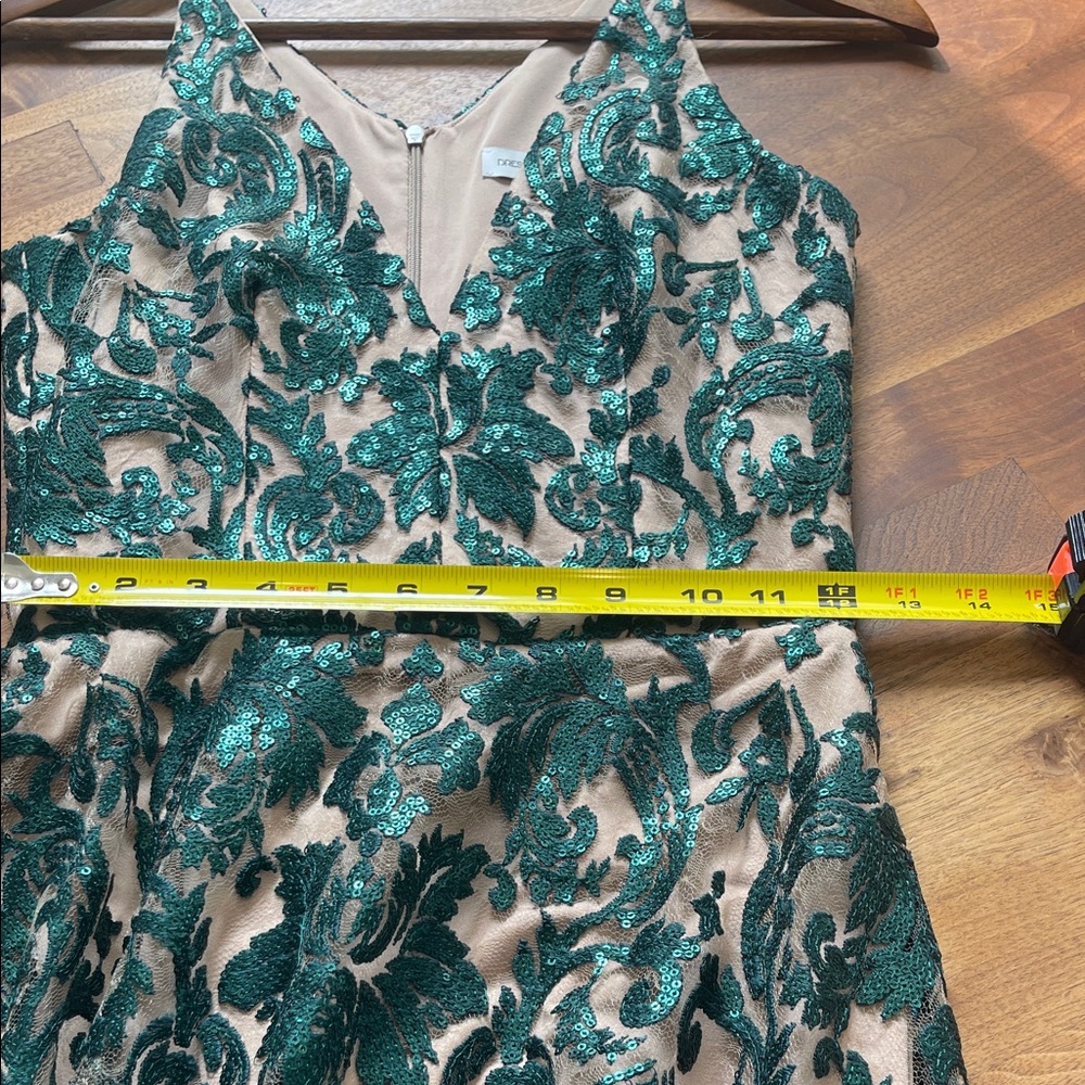 Dress The Population Green Lace Dress sz S - Picture 10 of 11